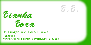 bianka bora business card